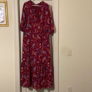 Brand new burgundy fall dress, quarter length sleeves